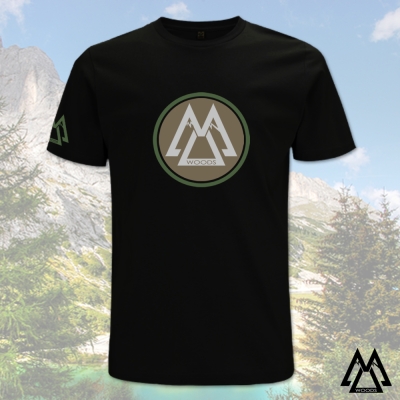 MU-WOODS - Circle - organic T-SHIRT (black)