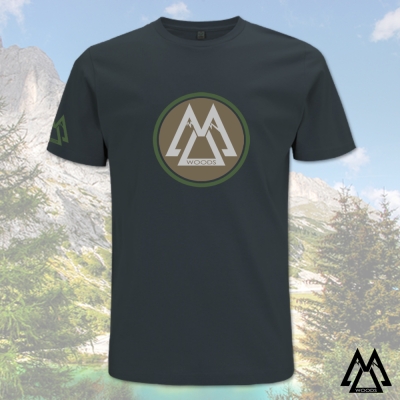MU-WOODS - Circle - organic T-SHIRT (dark grey)