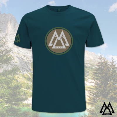 MU-WOODS - Circle - organic T-SHIRT (petrol)