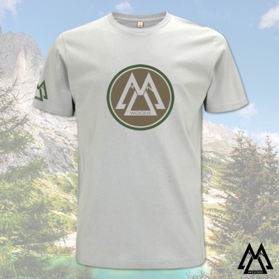 MU-WOODS - Circle - organic T-SHIRT (white)