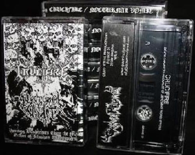 CRUCIFYRE / NOCTURNAL VOMIT - split MC