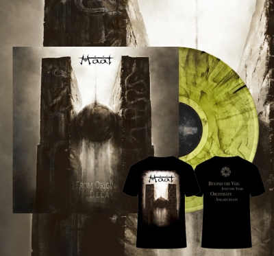 MAAT (ger) - From Origin To Decay - LP+T-SHIRT BUNDLE (YELLOW trans./BLACK marbled vinyl ltd.150)